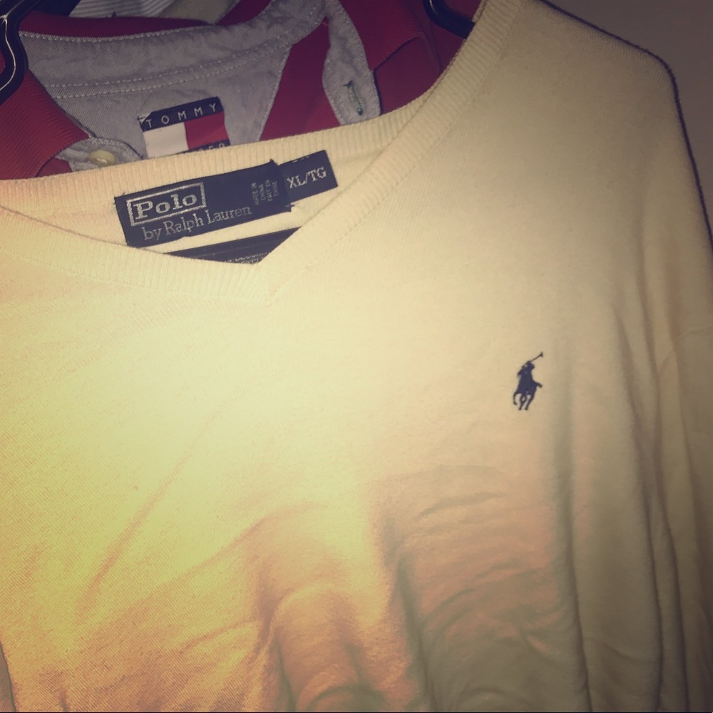 Creme polo sweater